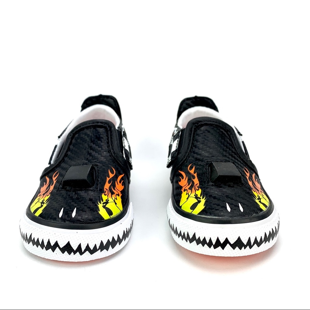 Vans Asher Velcro Slip On Cars Racer 4.5 Toddler
